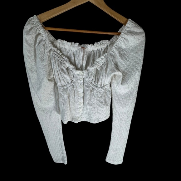 Free People Ladybug Long Sleeve Crop Top Sz S - Picture 2 of 8